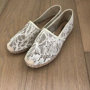 Valentino Lace Espadrille Flats